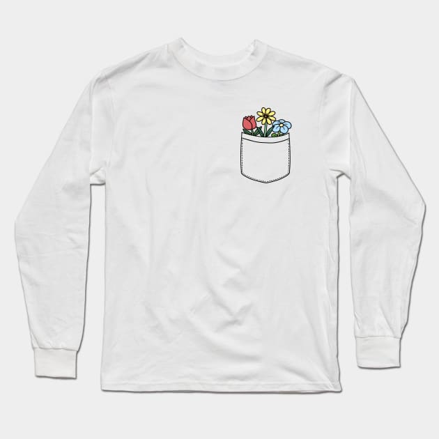 Pocket with flowers Long Sleeve T-Shirt by KammyBale